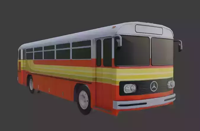 Mercedes Benz Monobloco O-362 Low-poly 3D model