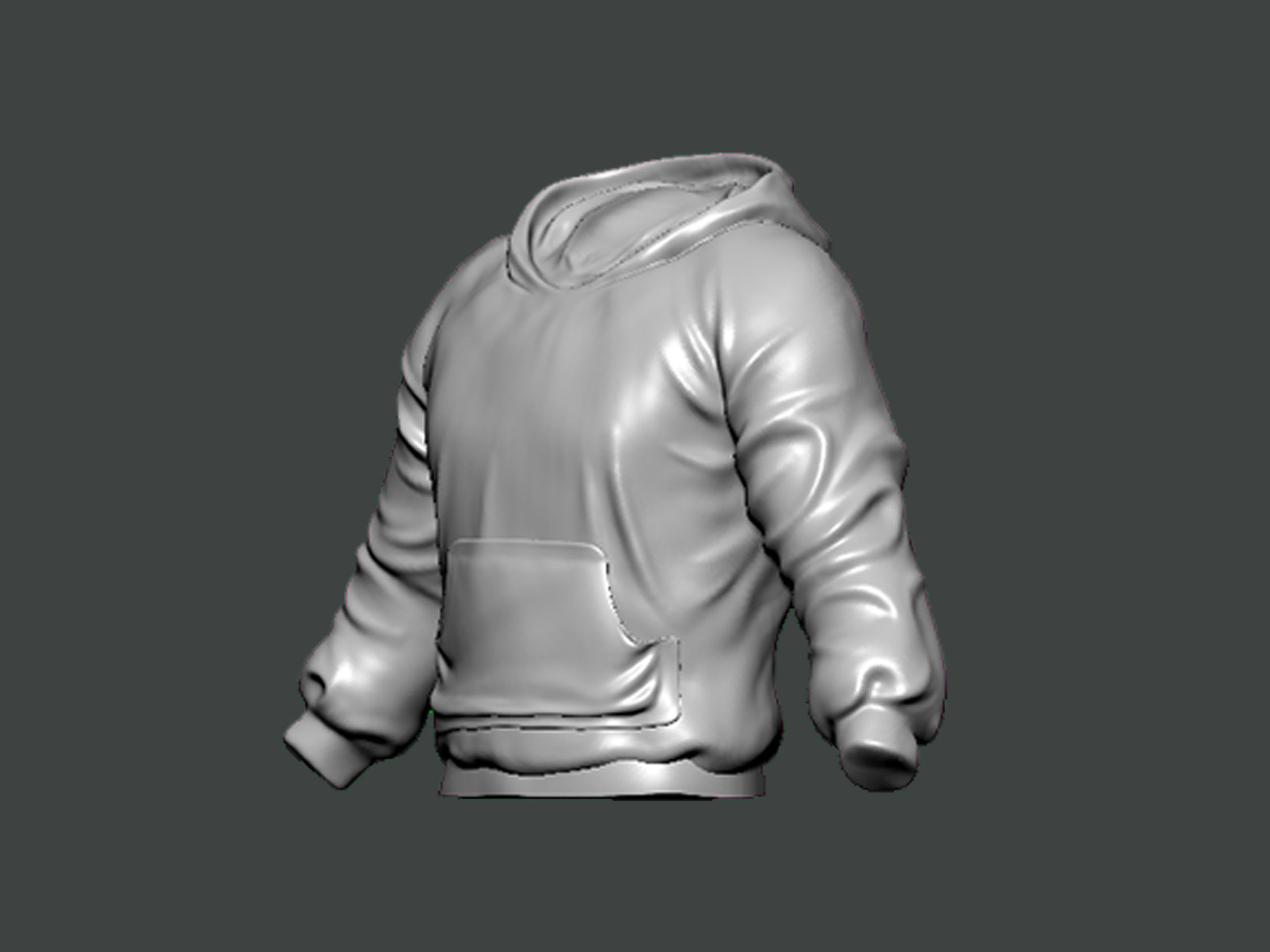 3D Model-CLOTHES0002 hoodie 3D print model_1
