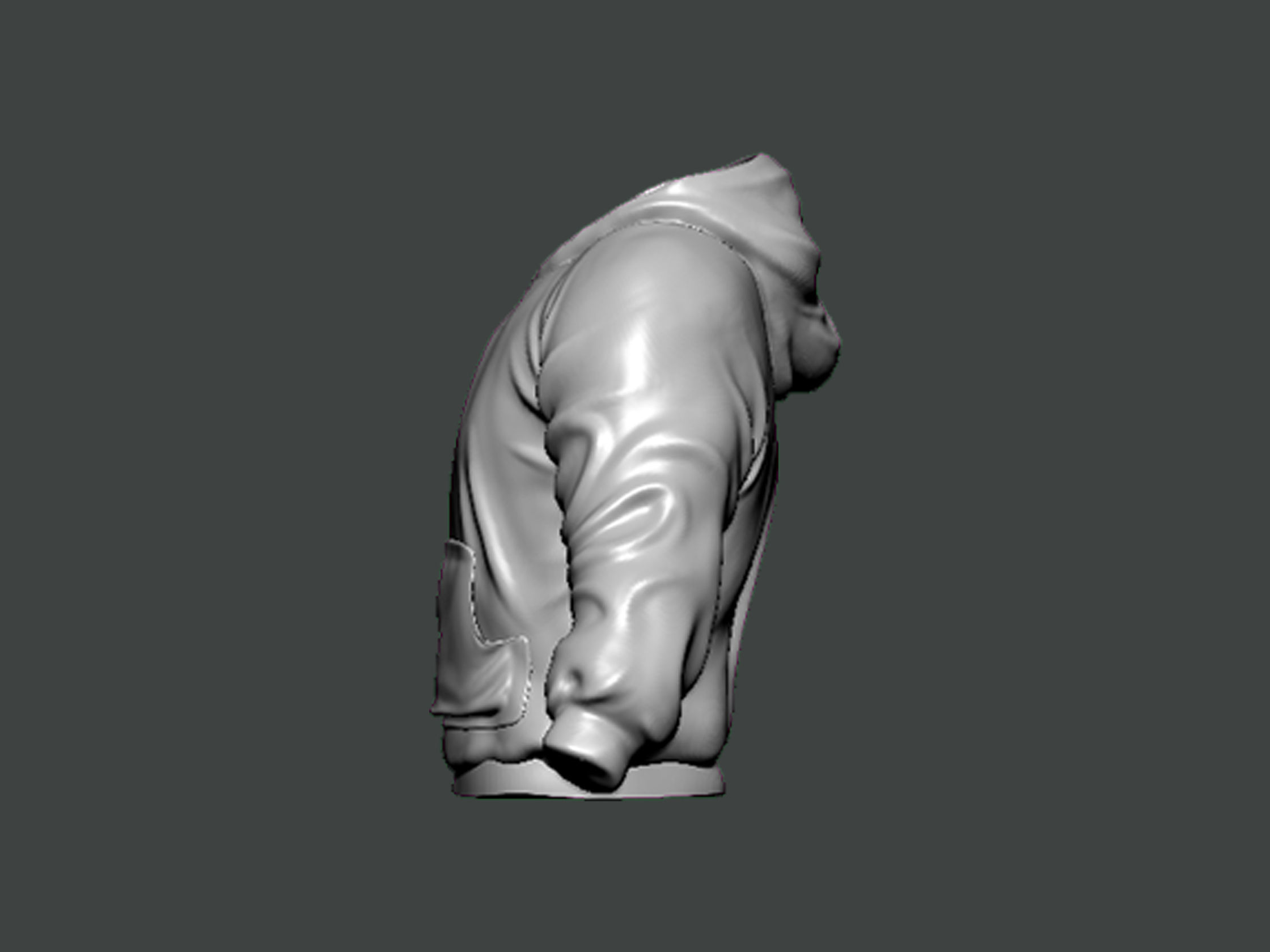 3D Model-CLOTHES0002 hoodie 3D print model_2