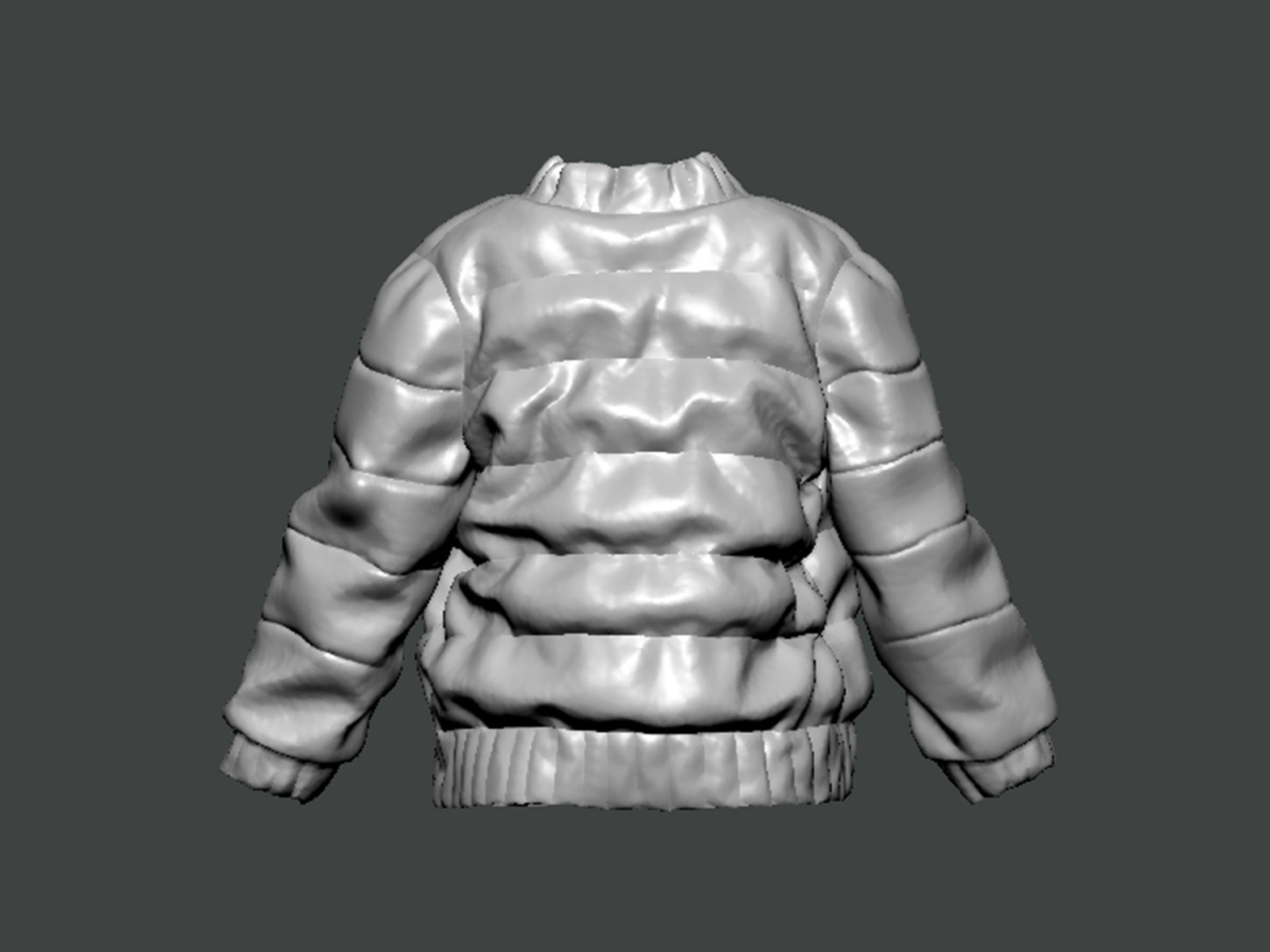 3D Model-CLOTHES0003 puffer jacket 3D print model_3