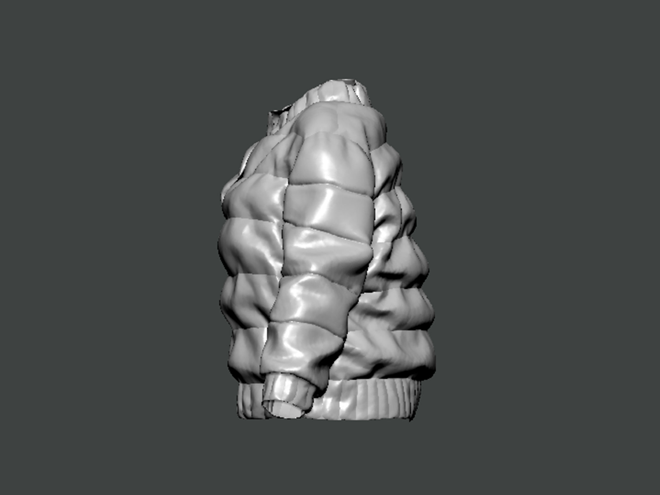 3D Model-CLOTHES0003 puffer jacket 3D print model_2