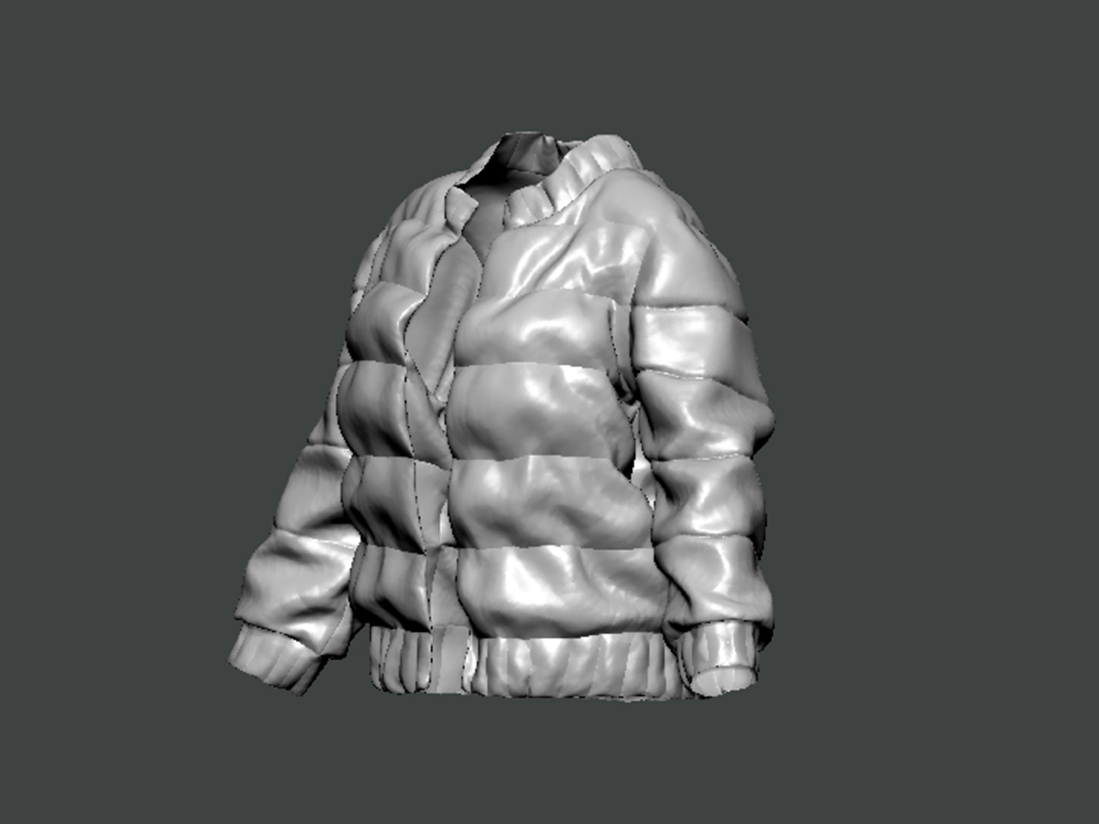 3D Model-CLOTHES0003 puffer jacket 3D print model_1