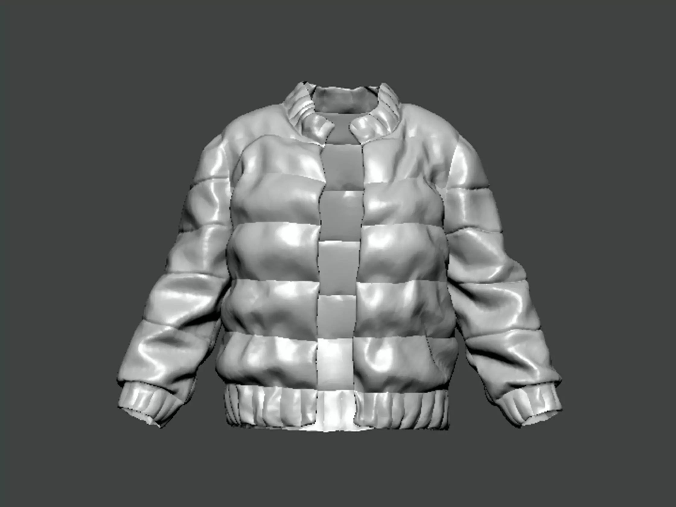 3D Model-CLOTHES0003 puffer jacket 3D print model_0