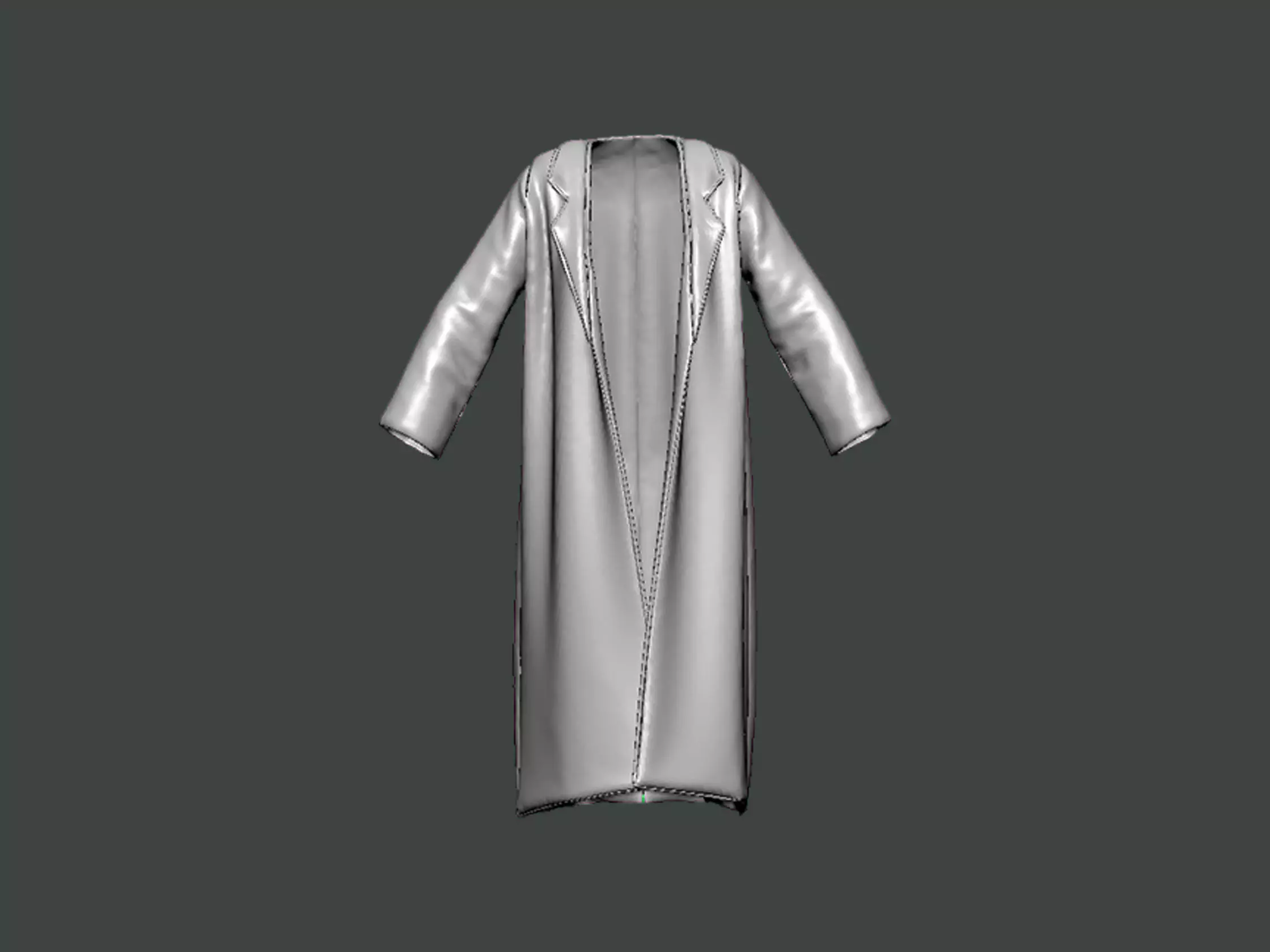 3D Model-CLOTHES0019 silver coat 3D print model_0