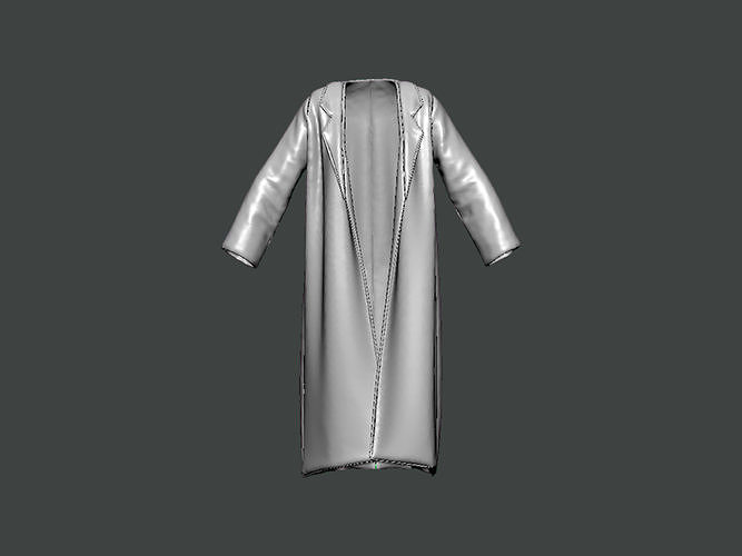 3D Model-CLOTHES0019 silver coat 3D print model