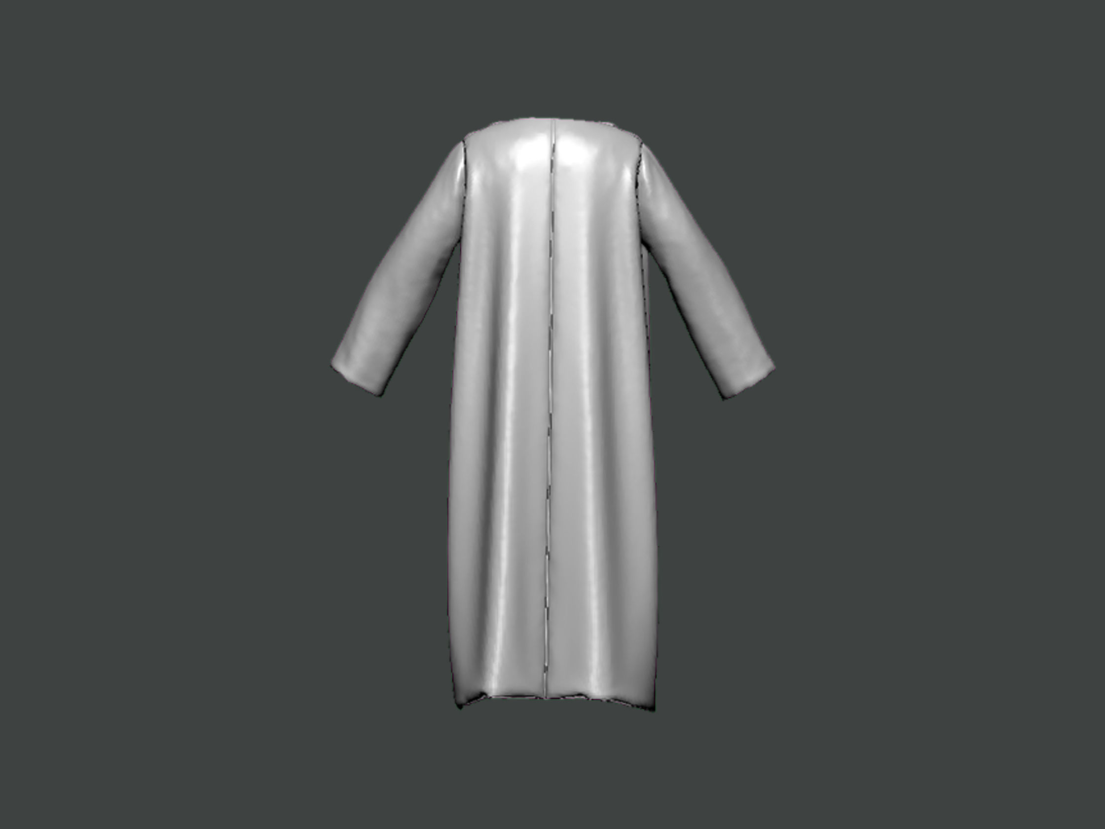 3D Model-CLOTHES0019 silver coat 3D print model_3
