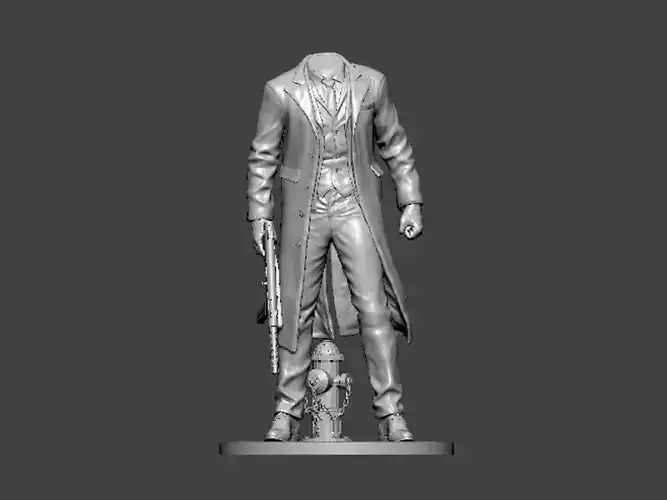 3D Model-CLOTHES0024 statue of man in coat