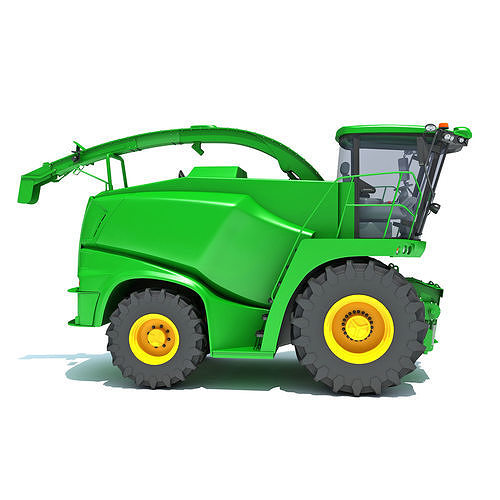 Green Combine Harvester 3D model