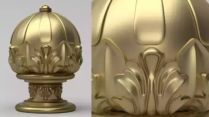Carved Finial 3D model