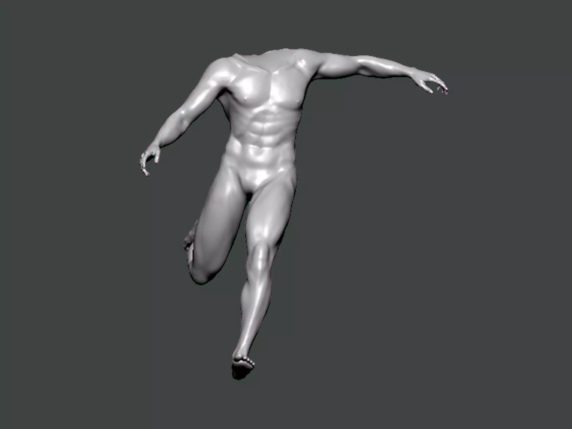 3D Model-ANATOMY0005 male mannequin running 3D print model