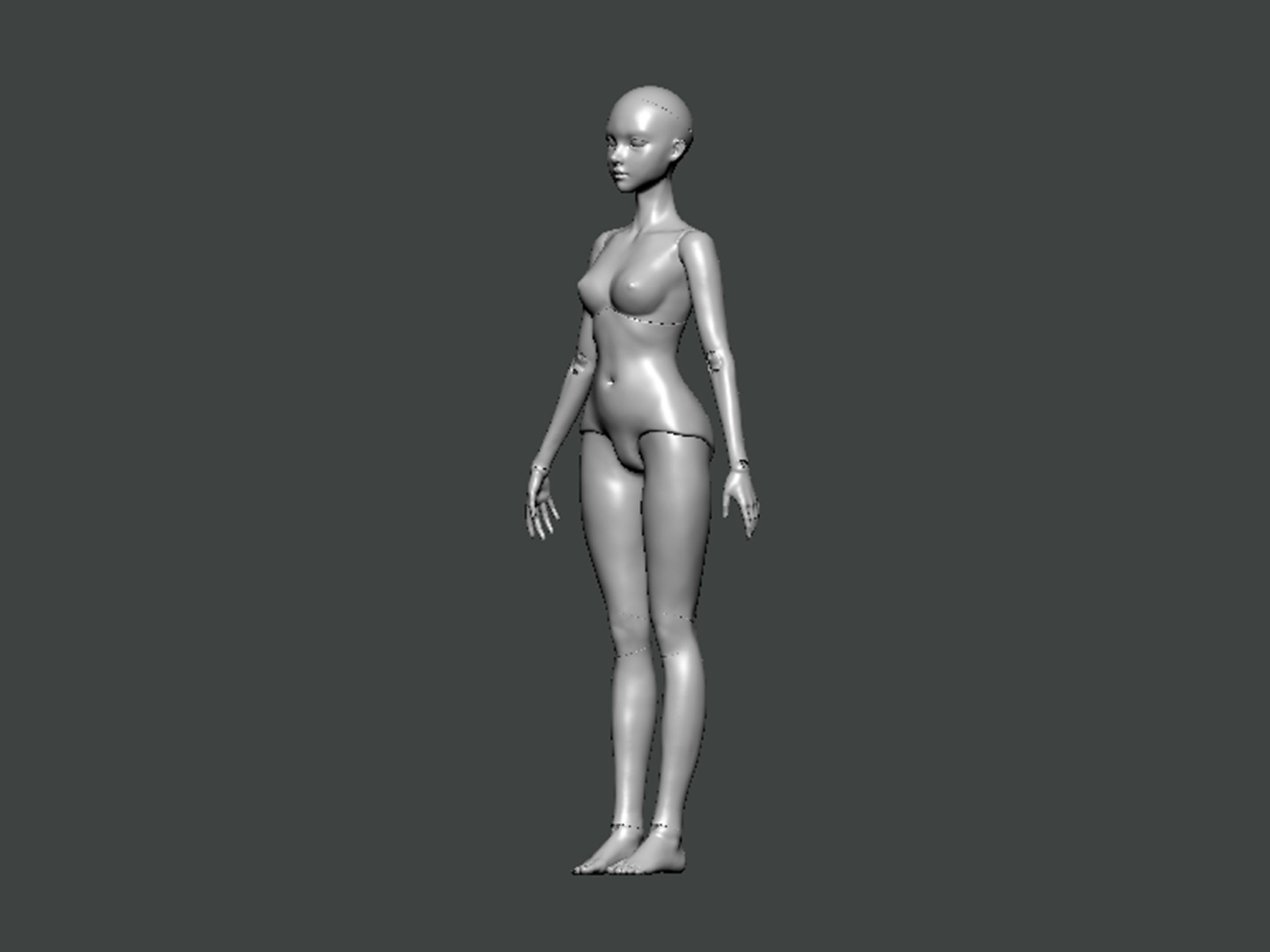 3D Model-ANATOMY0006 female figure 3D print model_1
