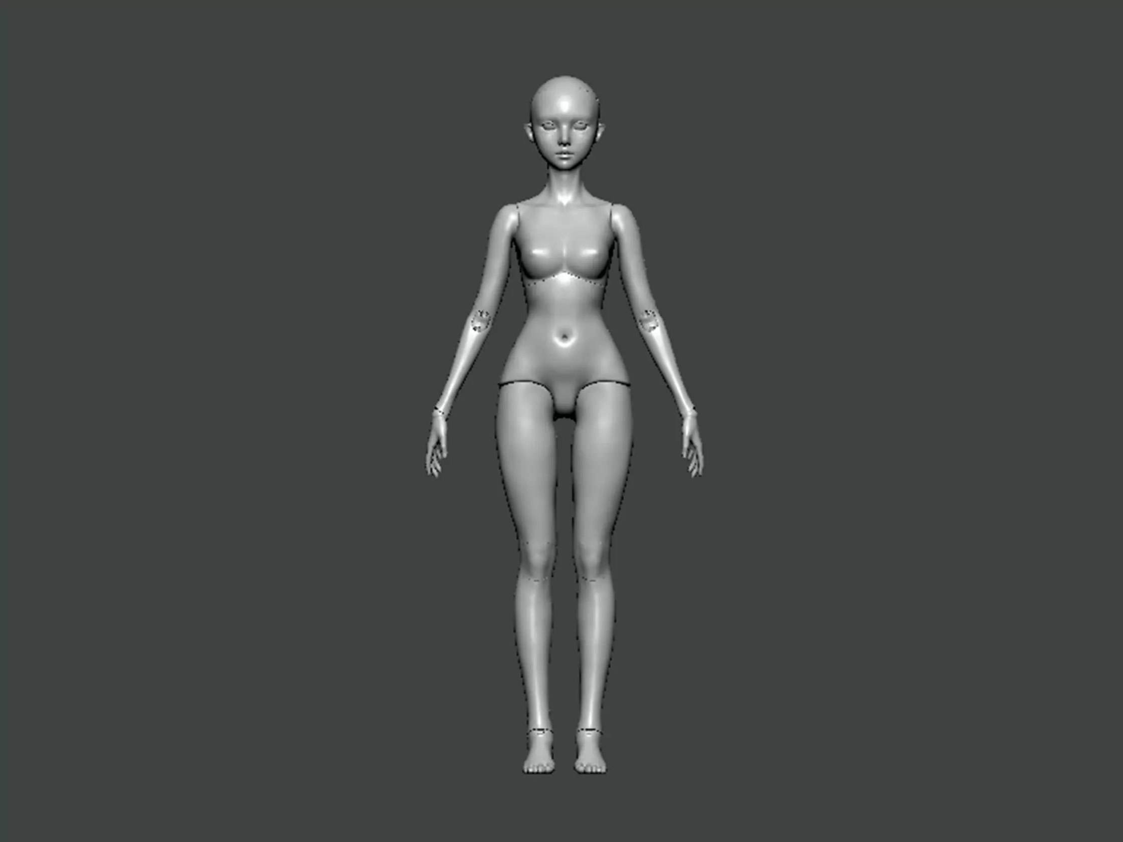 3D Model-ANATOMY0006 female figure 3D print model_0