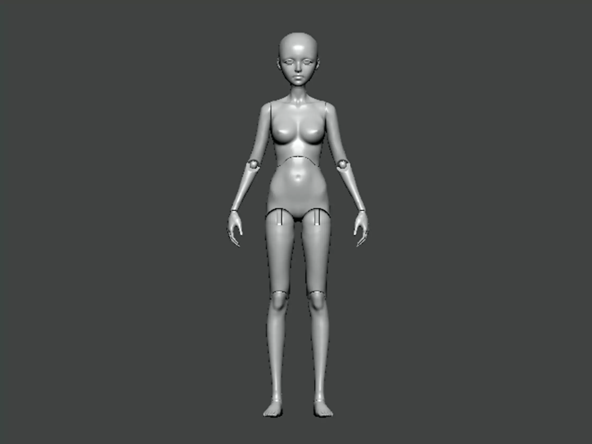 3D Model-ANATOMY0011 female figure 3D print model_0