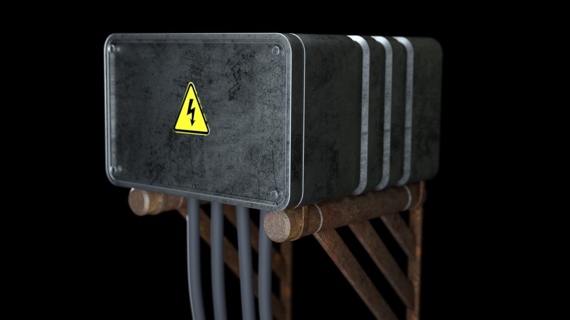 Sci-Fi Electric Box 3D model_2