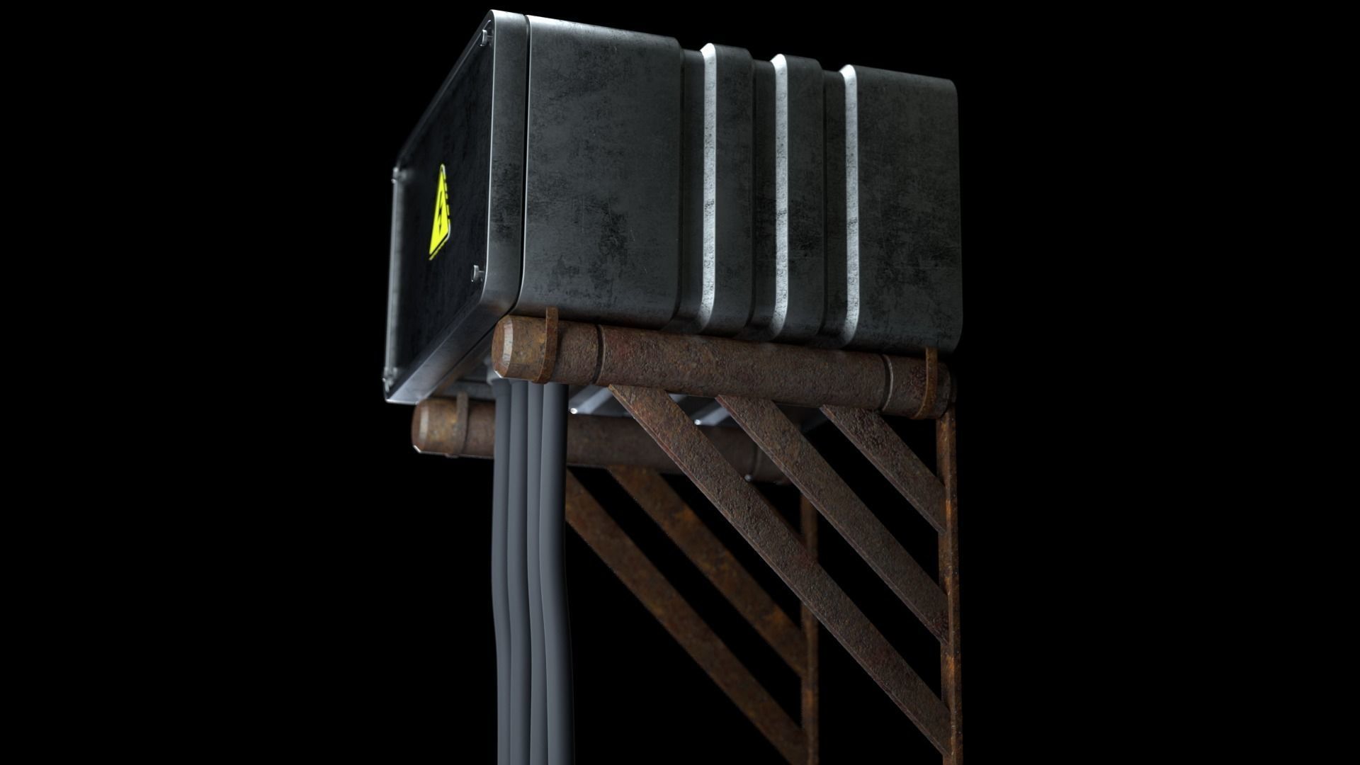Sci-Fi Electric Box 3D model_3