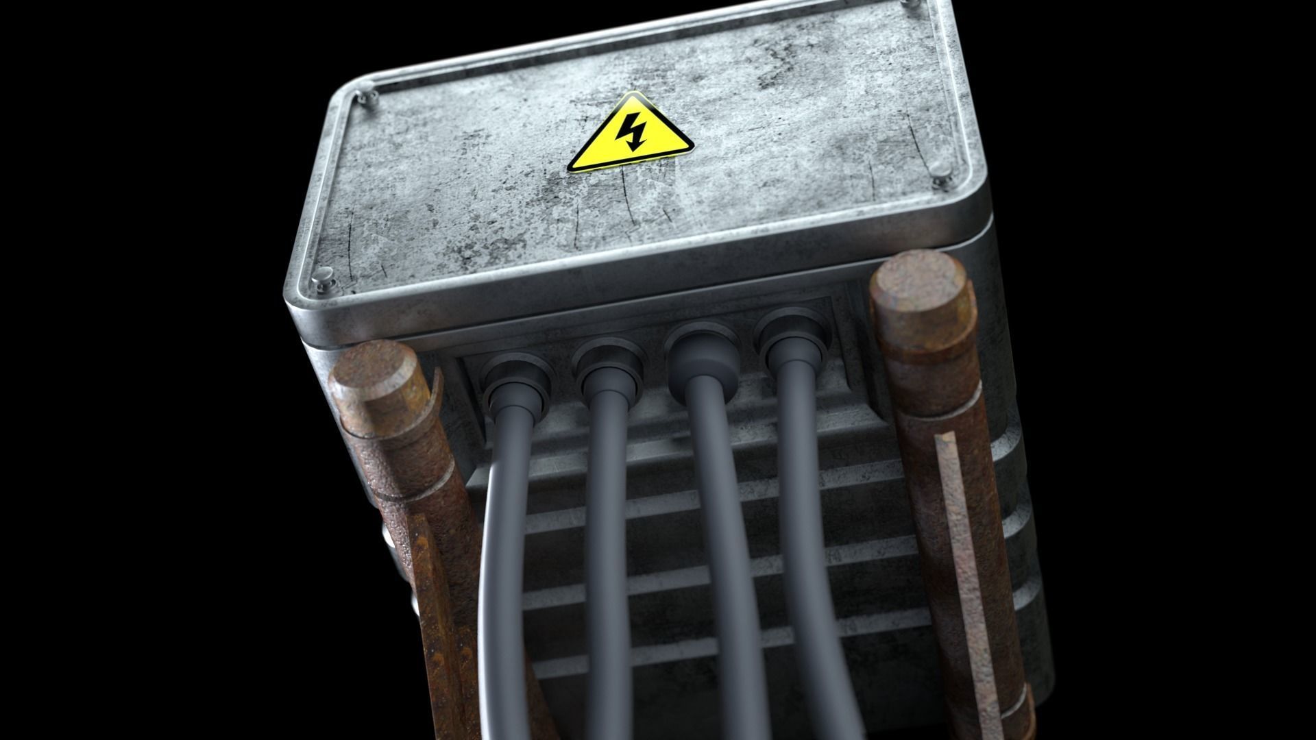 Sci-Fi Electric Box 3D model_4