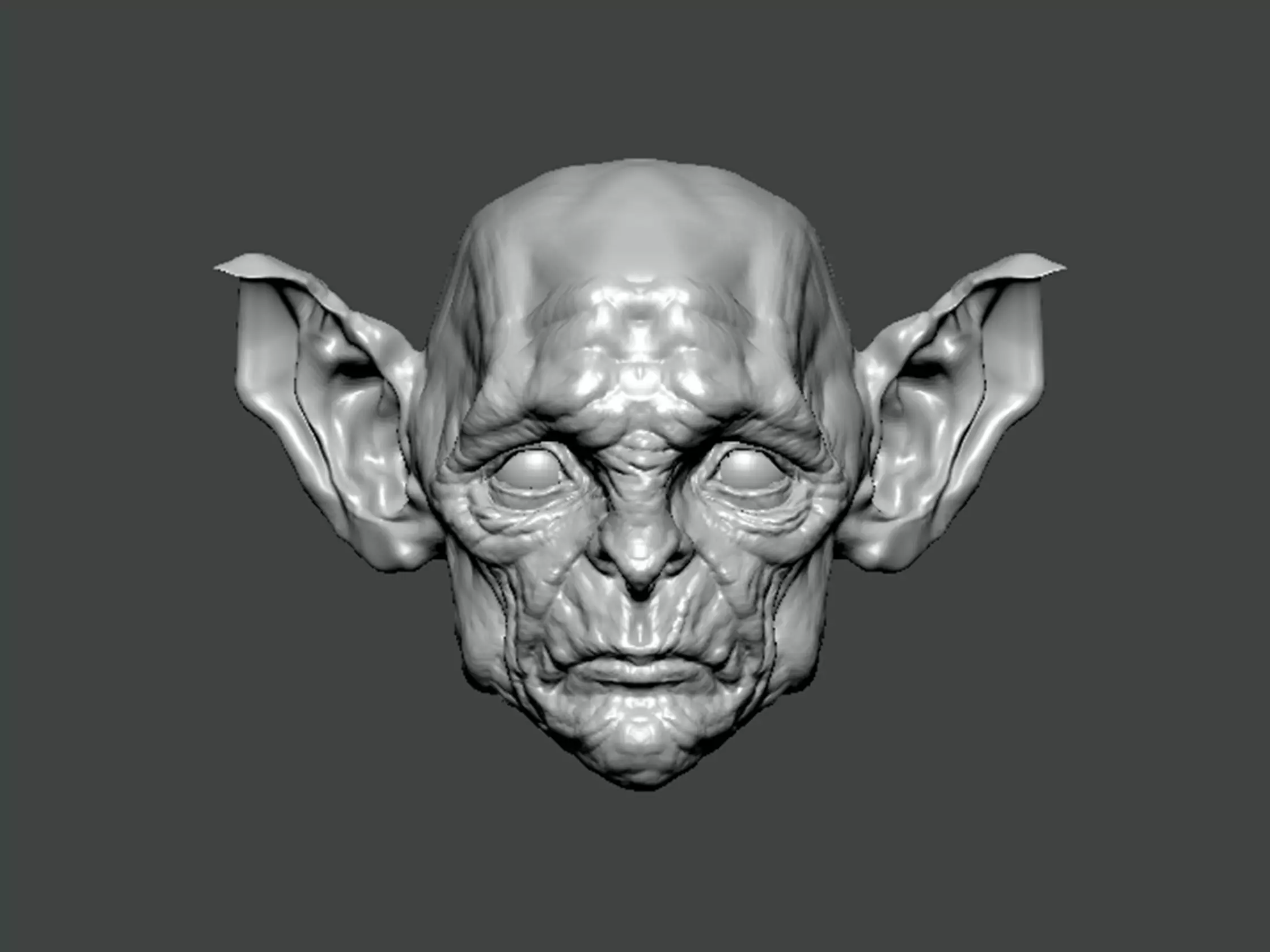 3D Model-ANATOMY0032 head of alien 3D print model
