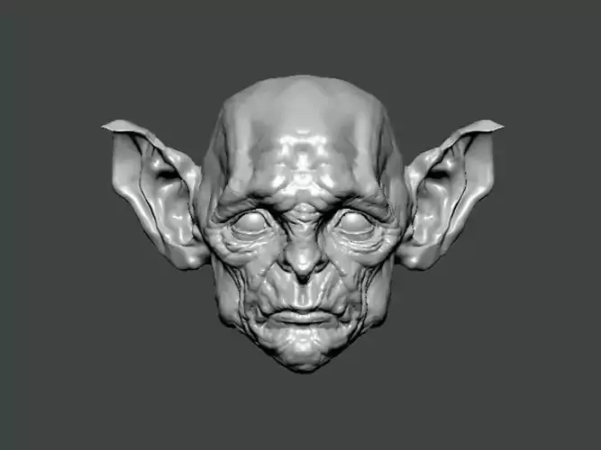 3D Model-ANATOMY0032 head of alien 3D print model