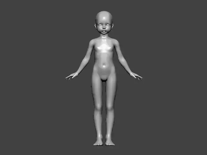 3D Model-ANATOMY0034 naked woman