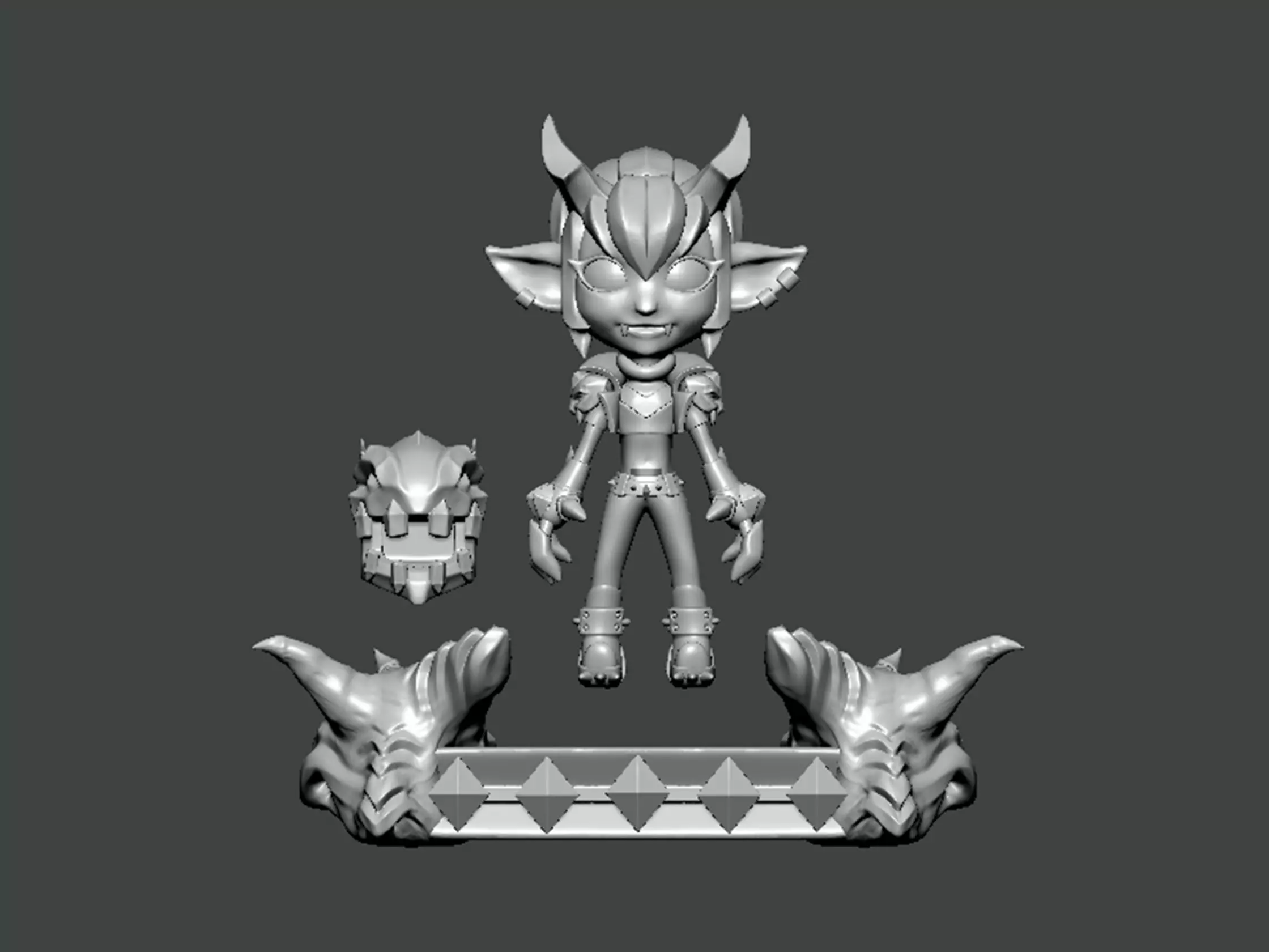3D Model-CHARACTER0001 female demon 3D print model