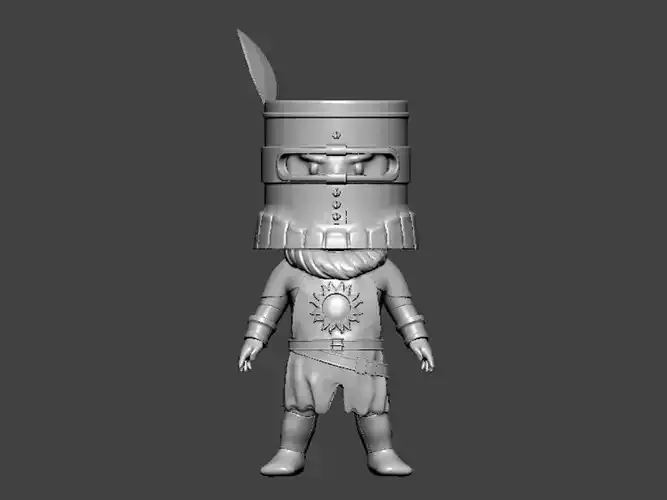 3D Model-CHARACTER0008 knight wearing helmet 3D print model