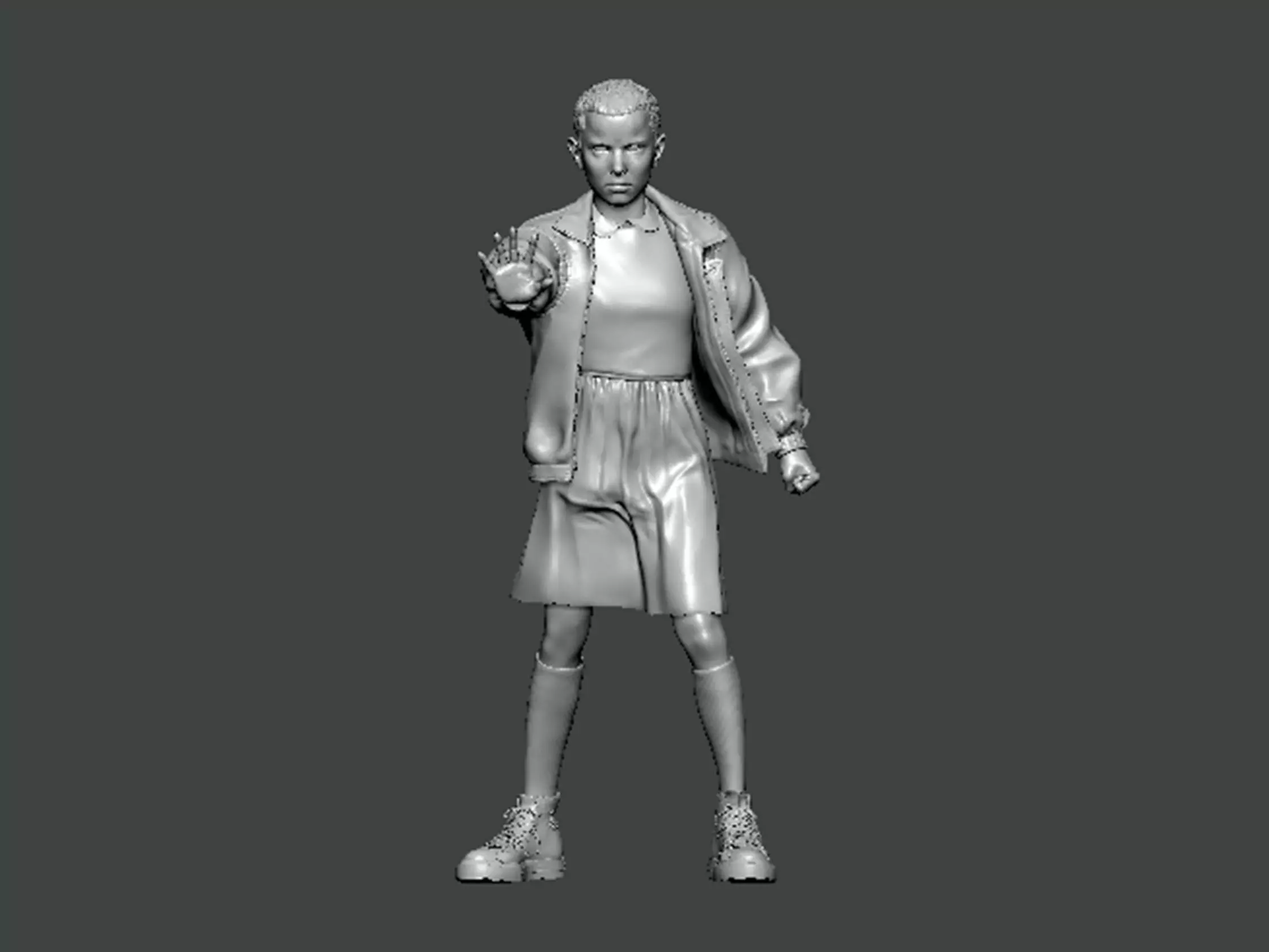 3D Model-CHARACTER0014 girl in skirt 3D print model