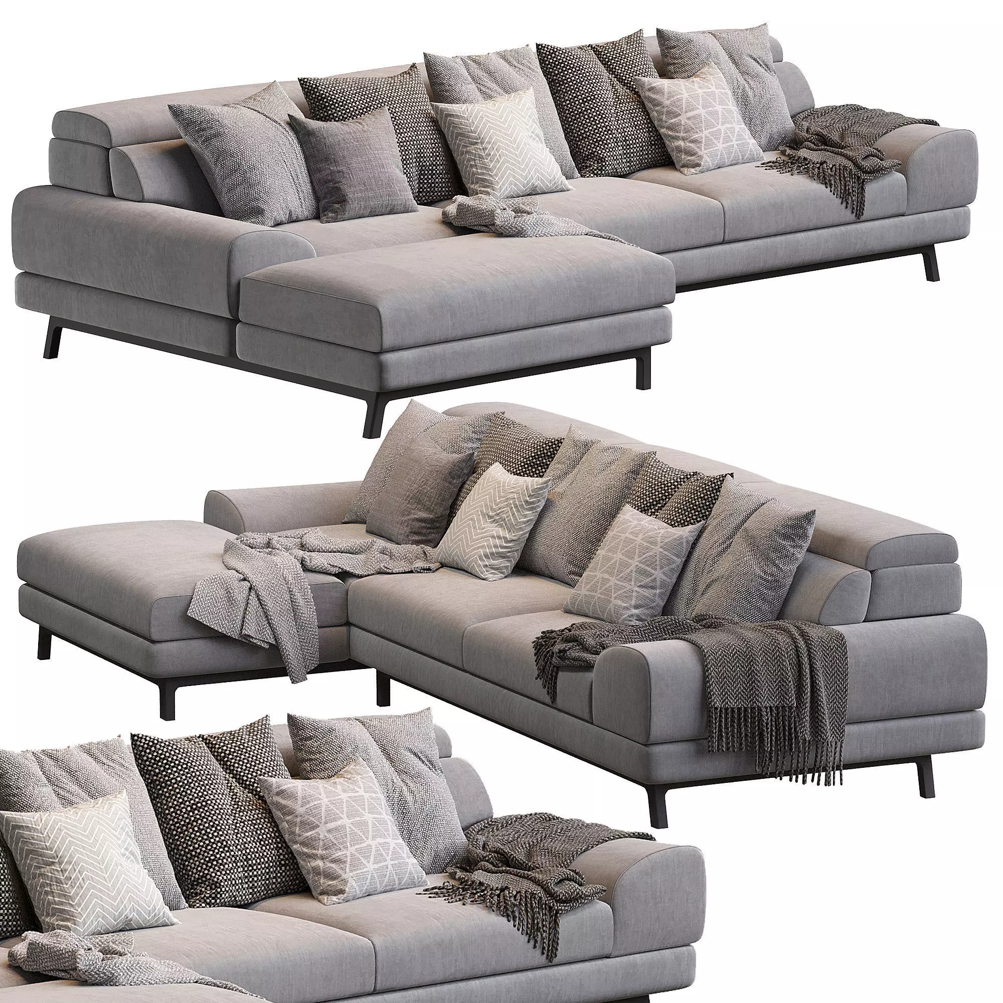 Roche Bobois Cinephile Corner Sofa 3D model