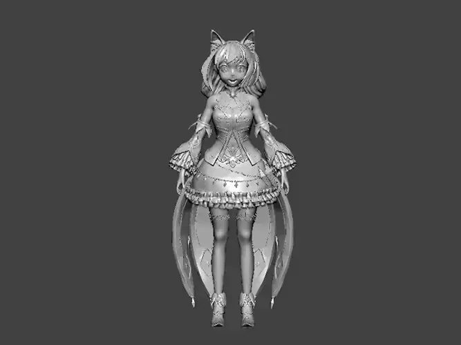 3D Model-CHARACTER0019 girl in dress with wings
