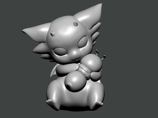 3D Model-CHARACTER0020 baby dragon 3D print model