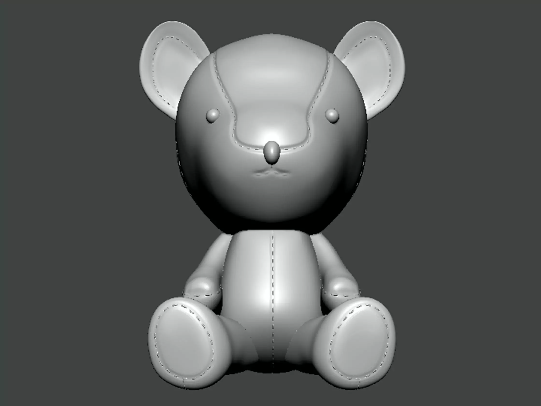 3D Model-CHARACTER0025 teddy bear 3D print model_0