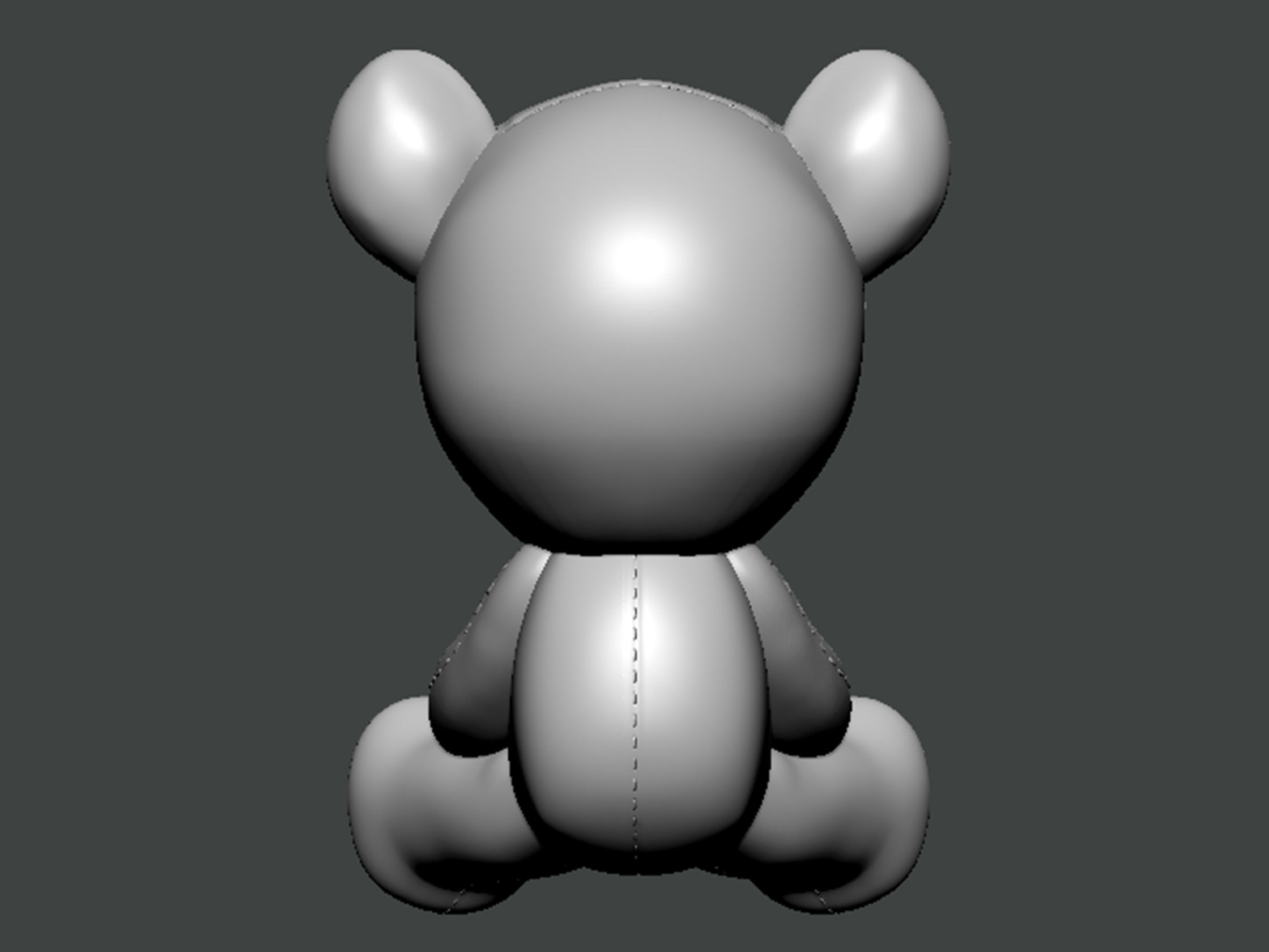 3D Model-CHARACTER0025 teddy bear 3D print model_3