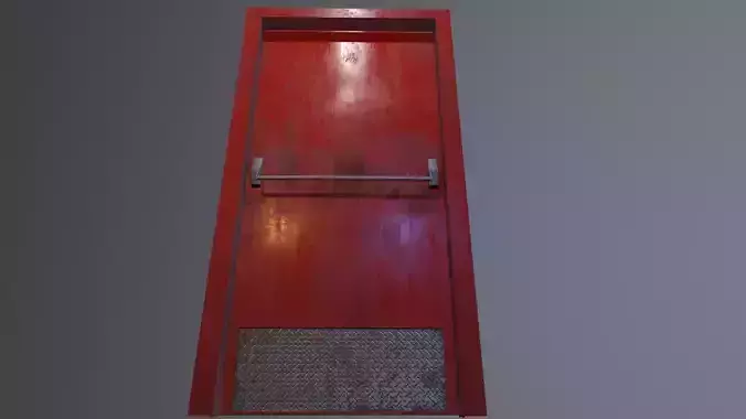Emergency door game ready and animatable