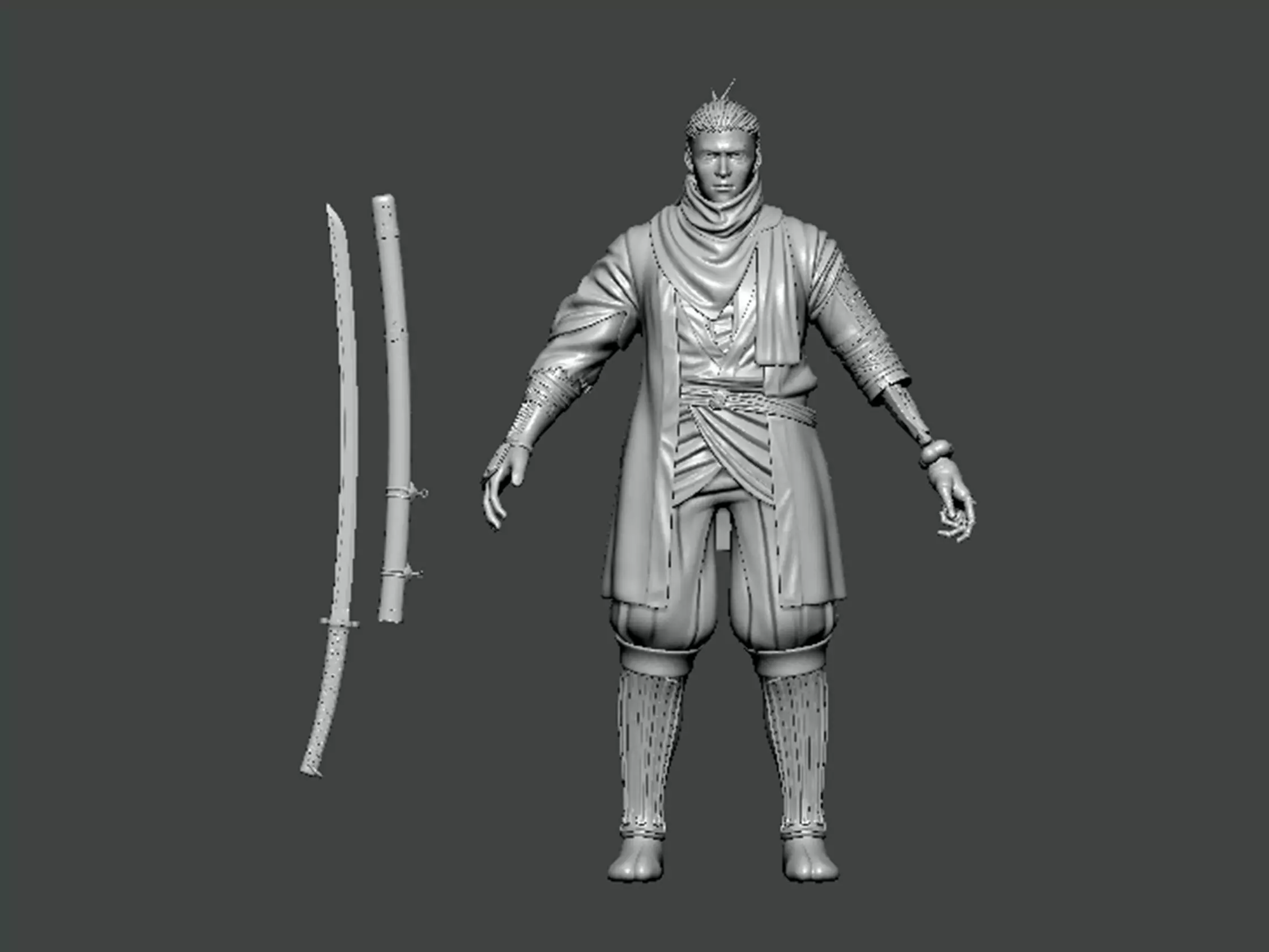 3D Model-CHARACTER0033 swordsman 3D print model