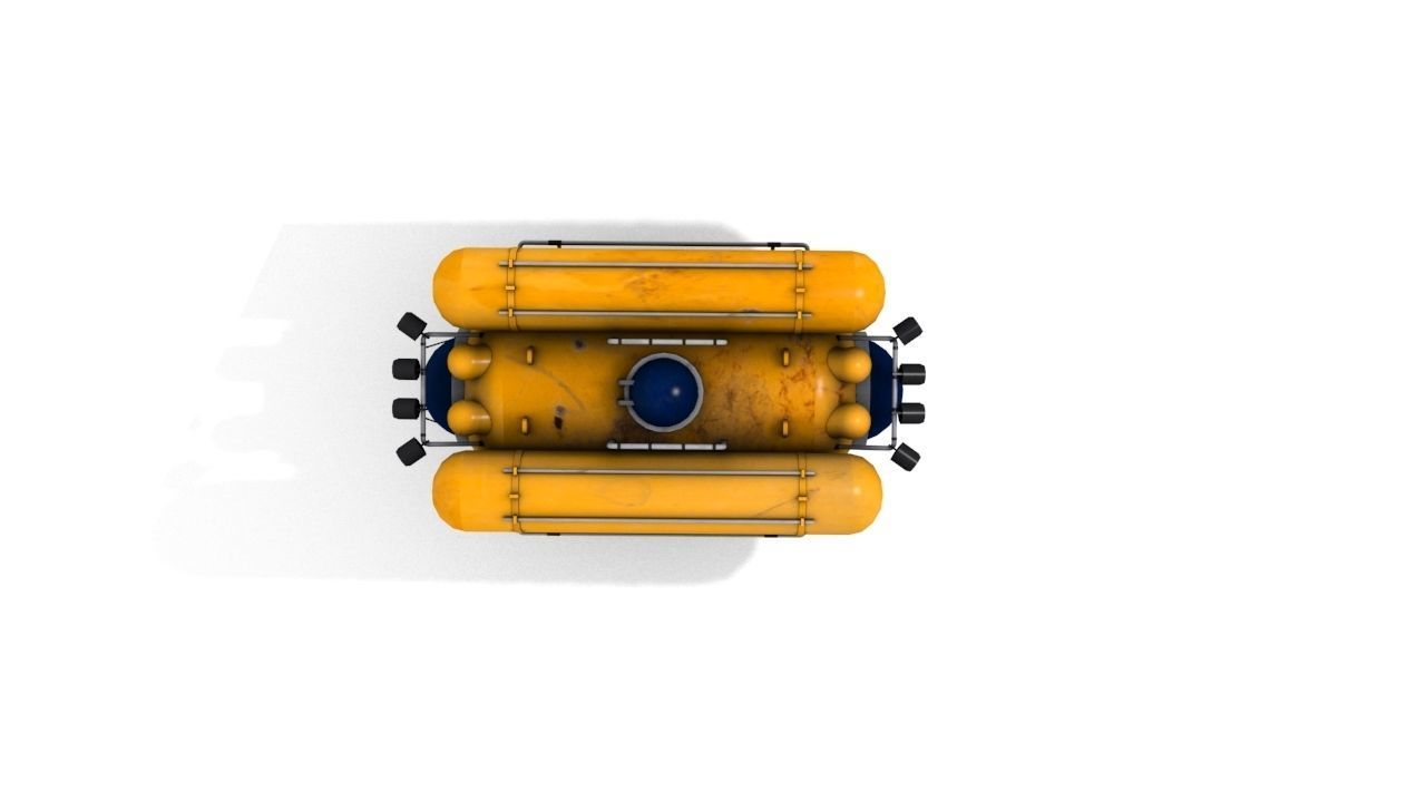 bathyscaphe air compressor Low-poly 3D model_4