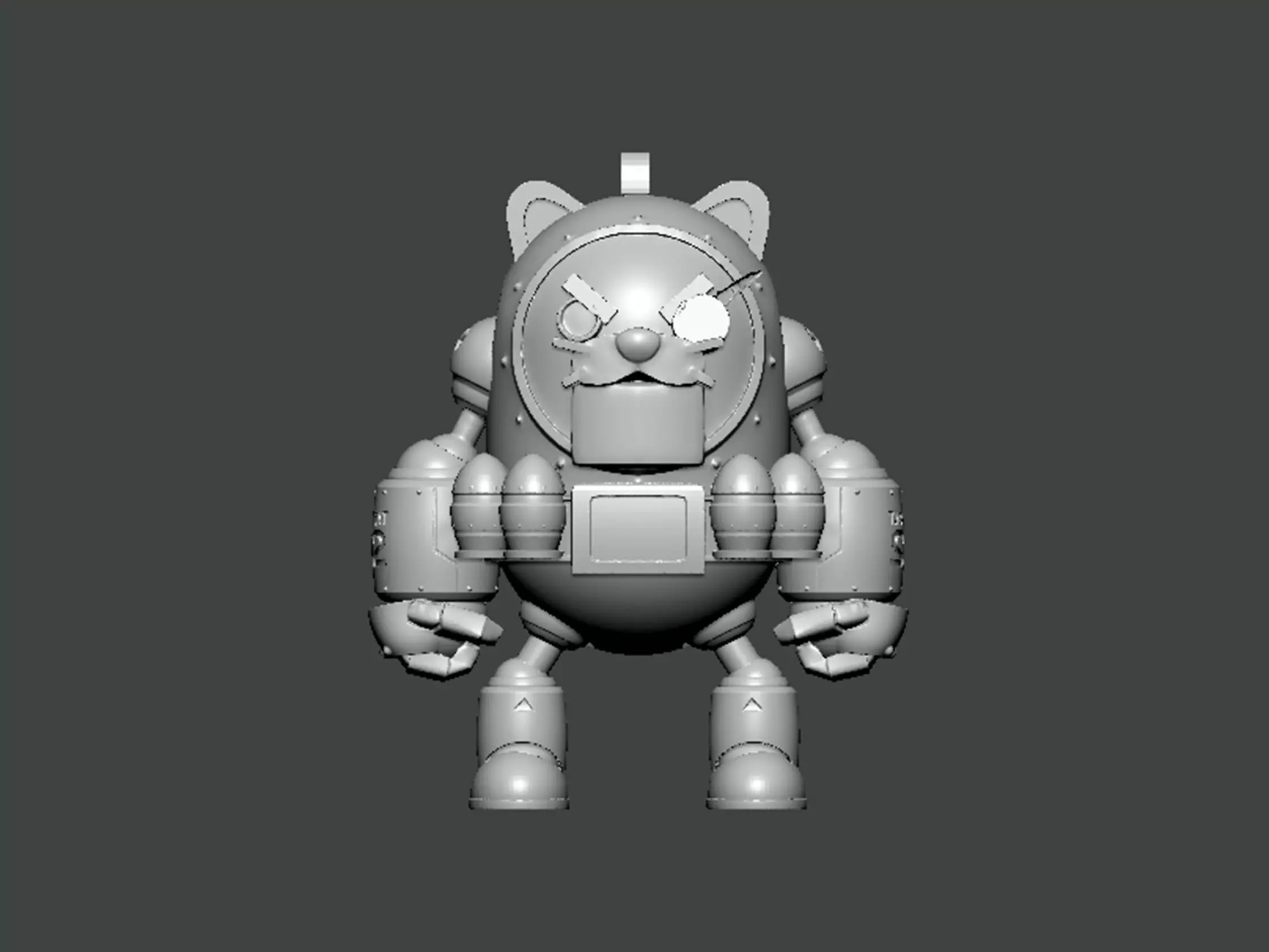 3D Model-CHARACTER0036 robot with helmet 3D print model