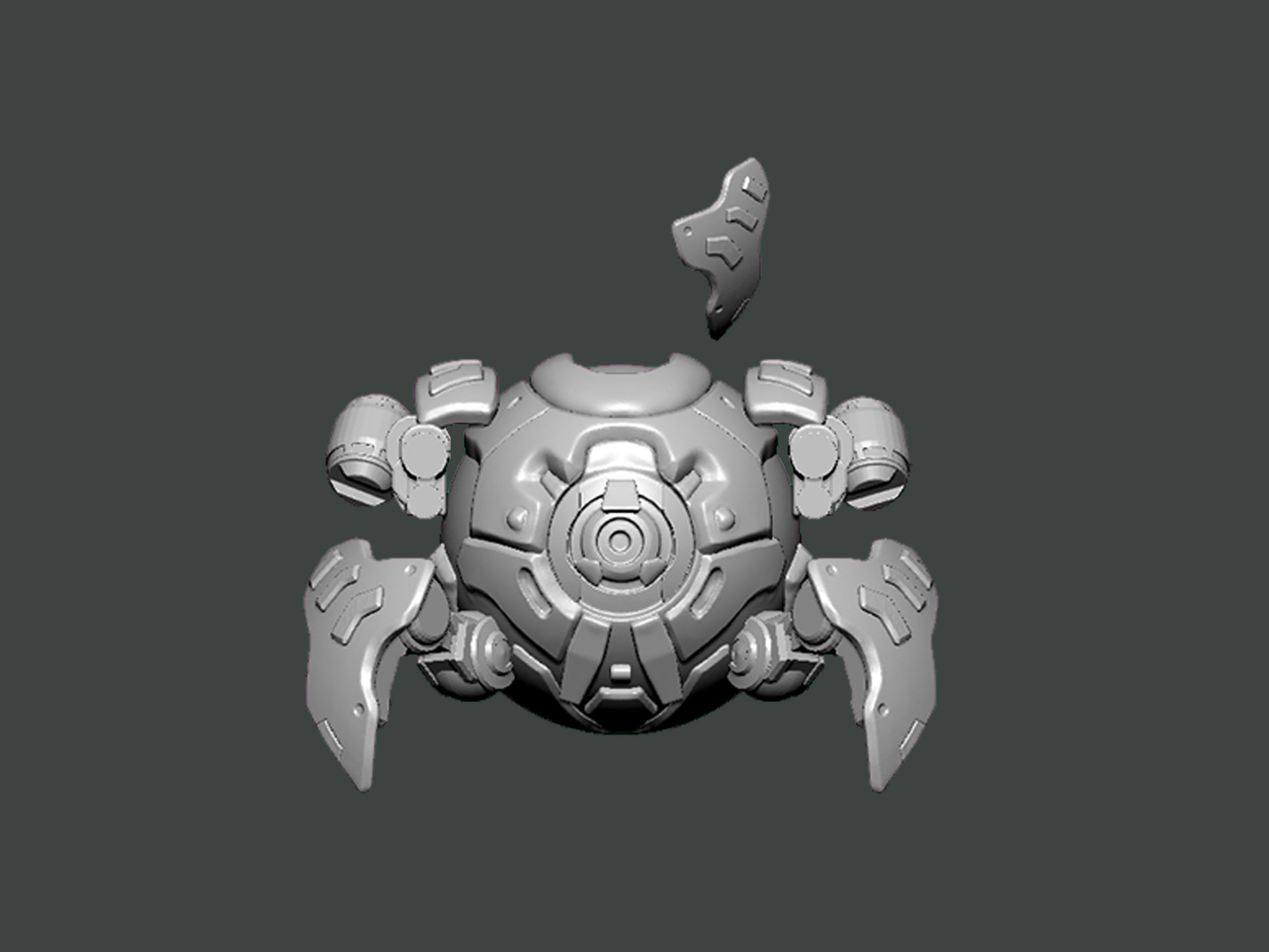 3D Model-CHARACTER0037 robot with gun 3D print model_1