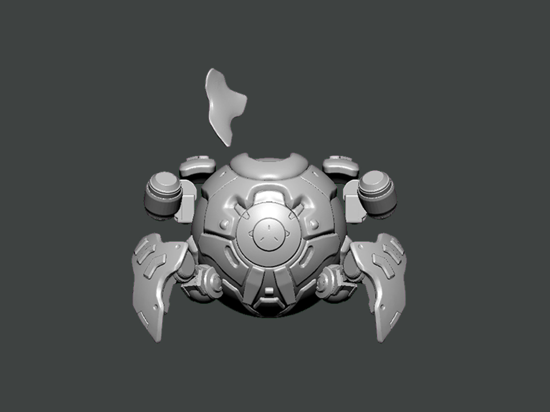 3D Model-CHARACTER0037 robot with gun 3D print model_3