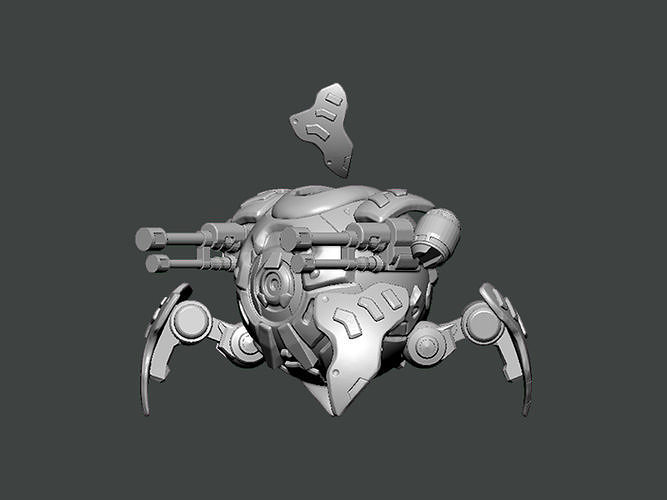 3D Model-CHARACTER0037 robot with gun 3D print model