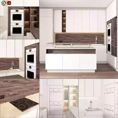 Kitchen 1 cabinet with shelves and drawers