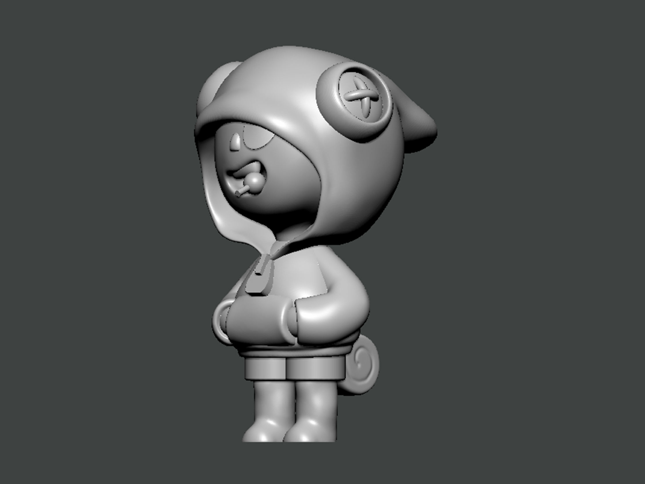 3D Model-CHARACTER0047 little boy in hoodie 3D print model_1