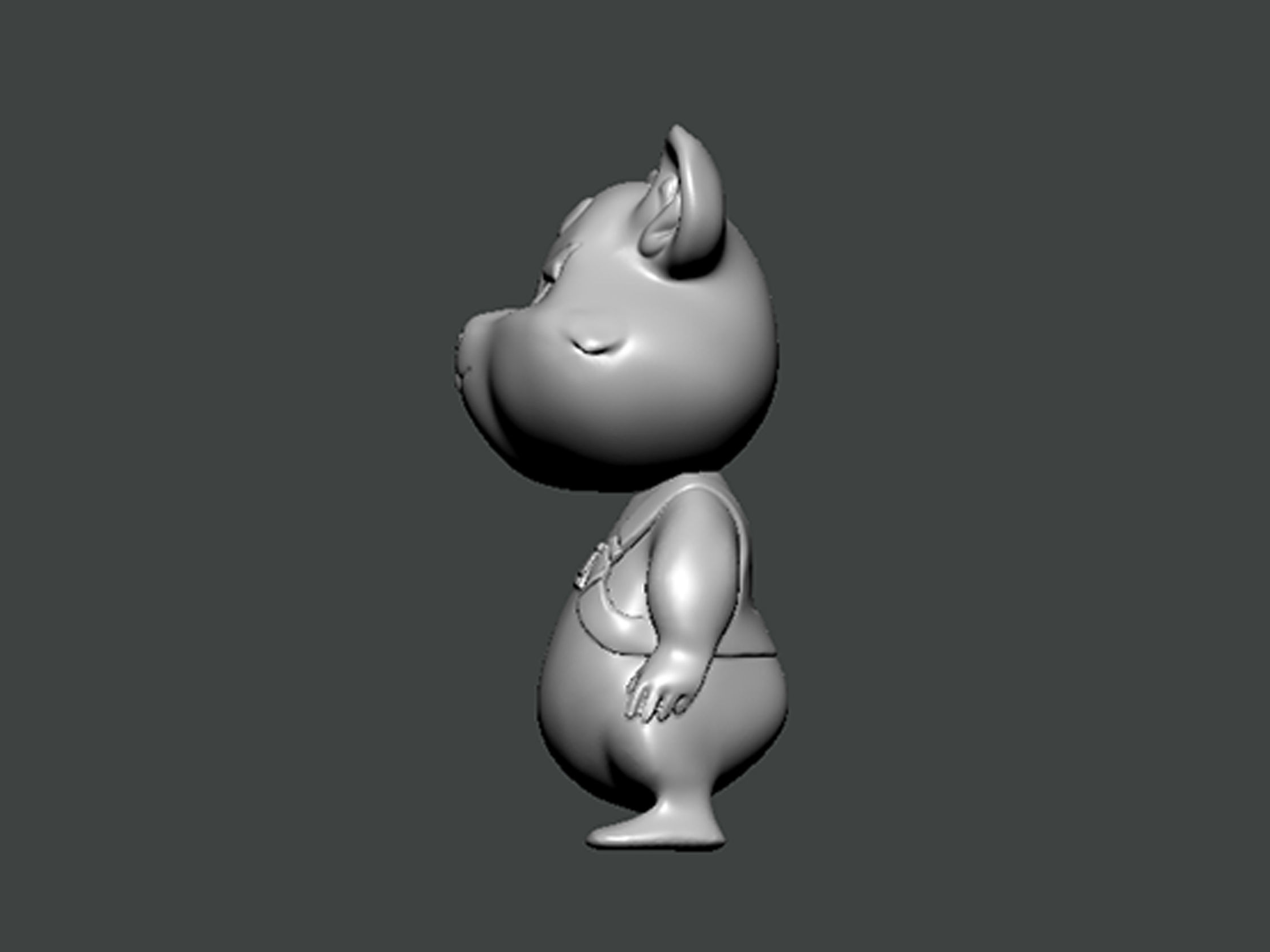 3D Model-CHARACTER0048 mouse wearing helmet 3D print model_2