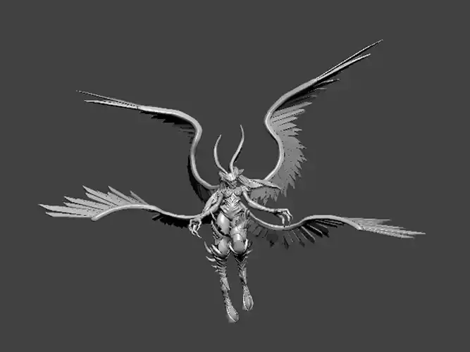 3D Model-CHARACTER0051 flying creature with wings