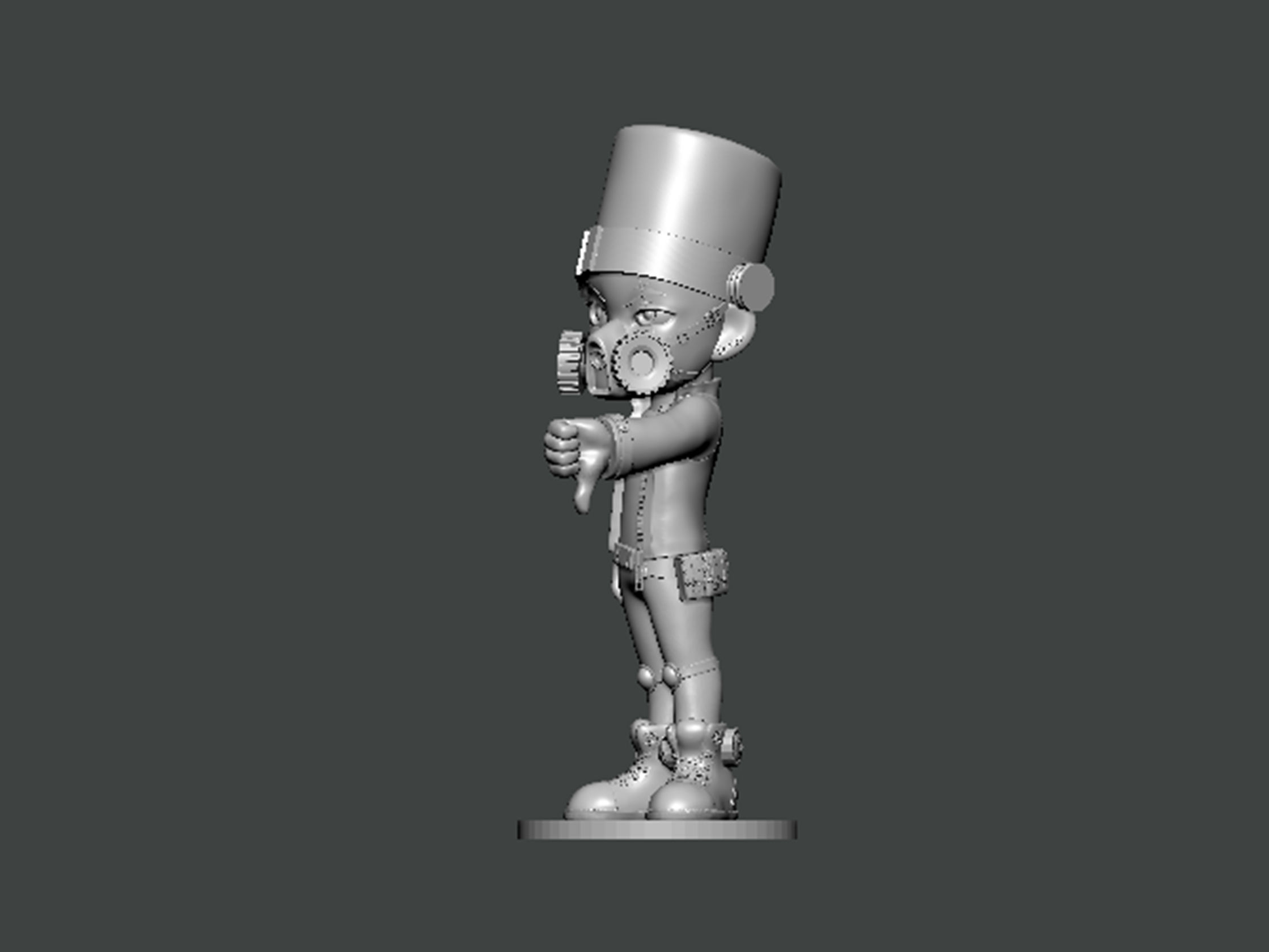 3D Model-CHARACTER0059 man holding microphone 3D print model_1