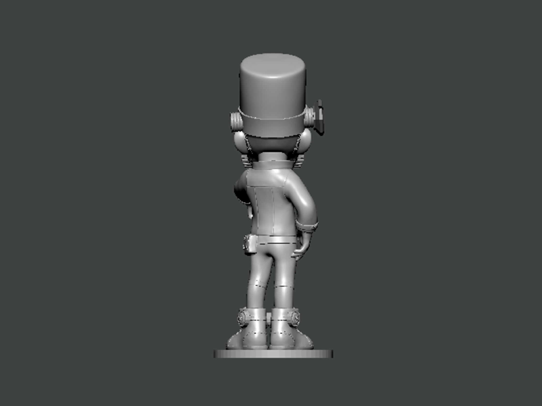 3D Model-CHARACTER0059 man holding microphone 3D print model_3