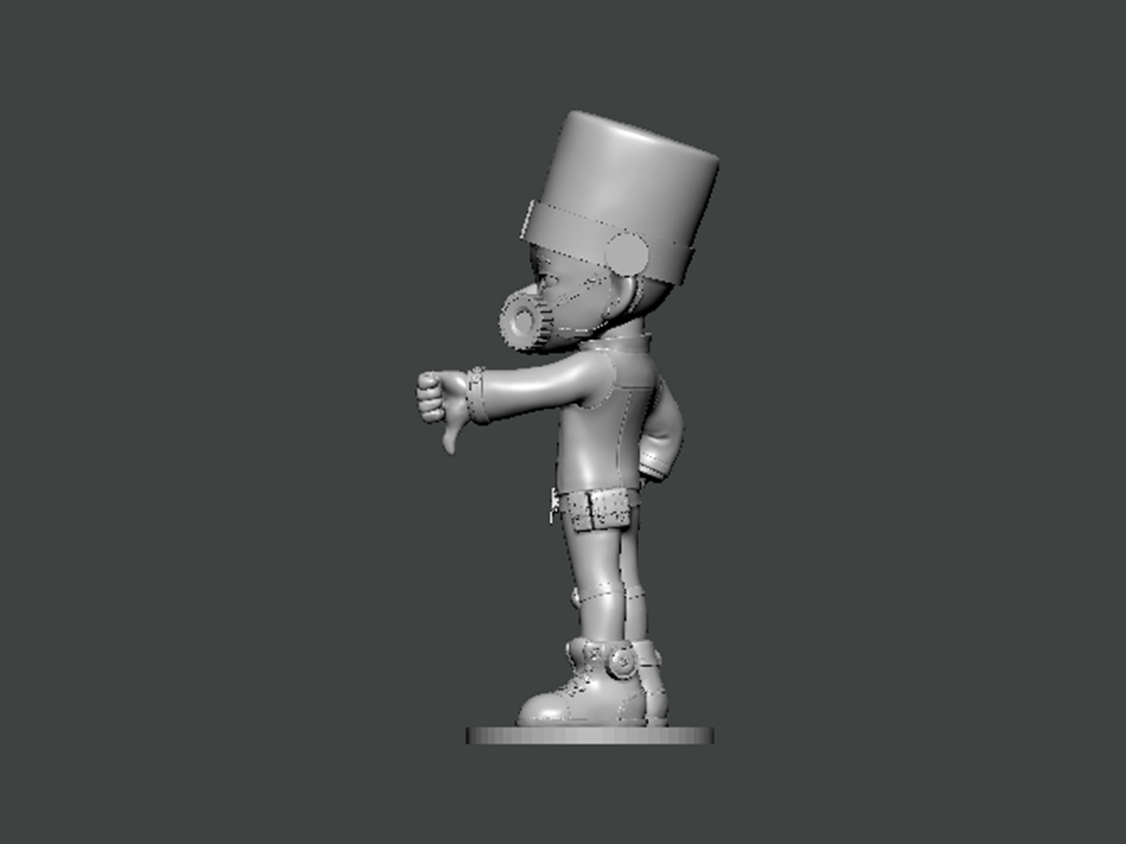 3D Model-CHARACTER0059 man holding microphone 3D print model_2
