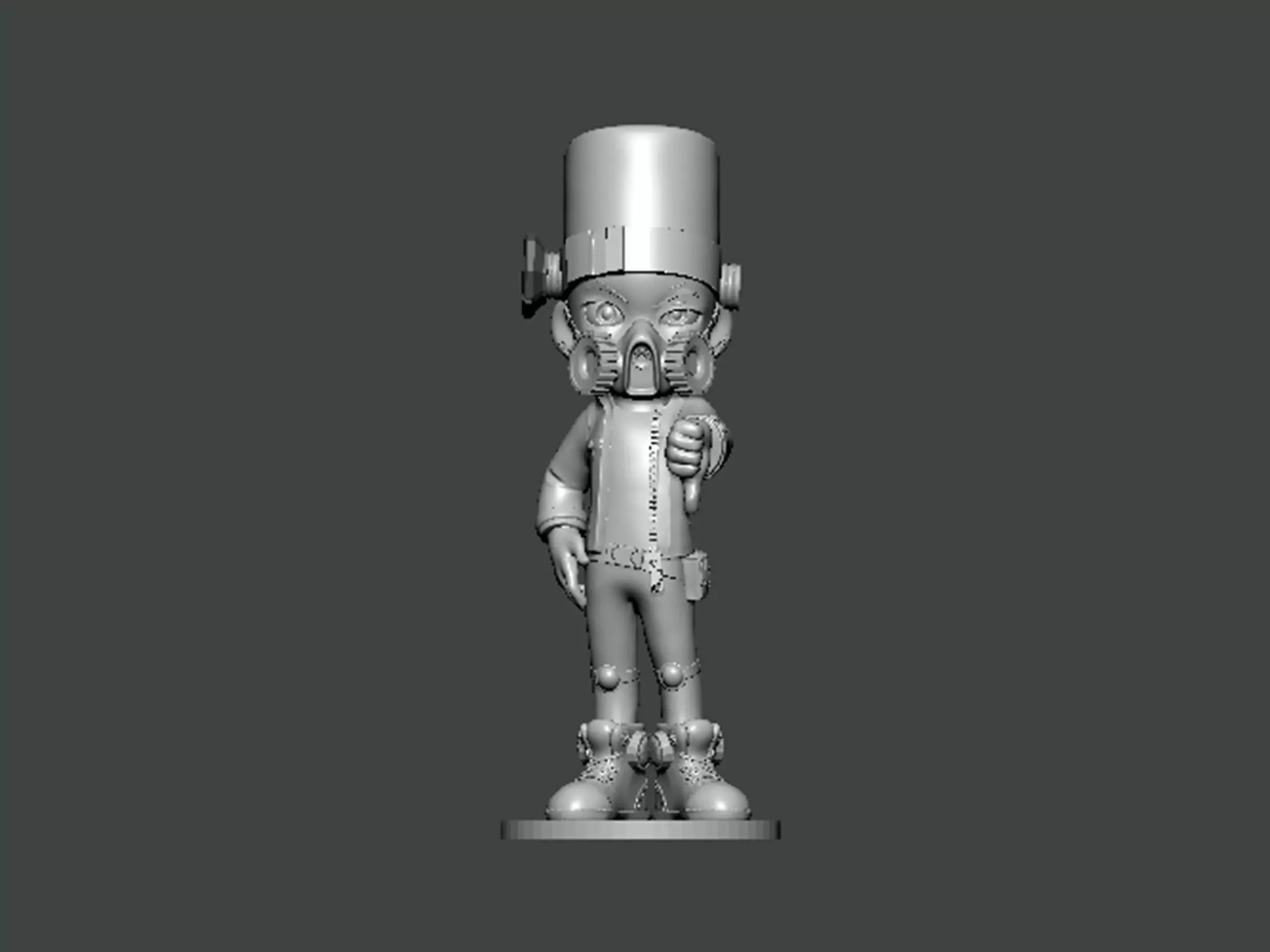3D Model-CHARACTER0059 man holding microphone 3D print model_0