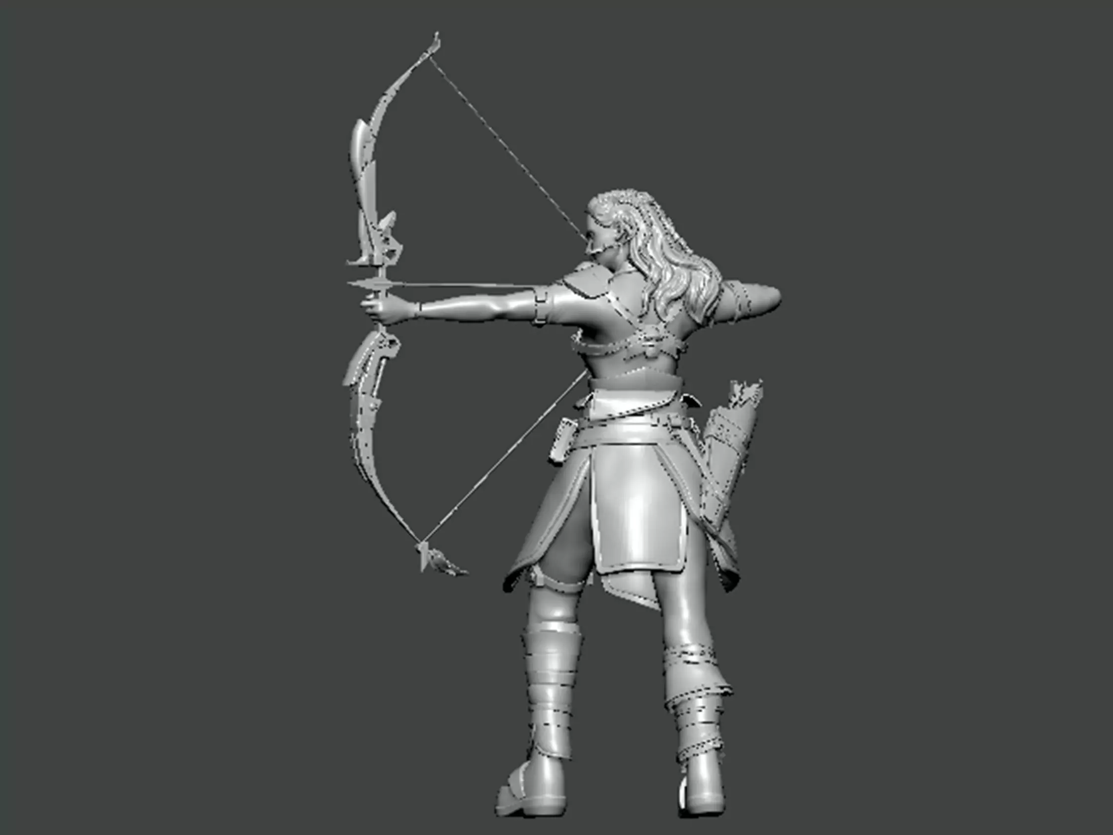 3D Model-CHARACTER0060 female archer 3D print model_0