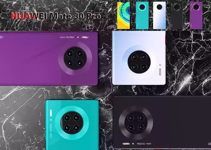 HUAWEI Mate 30 Pro cell phone 3D model