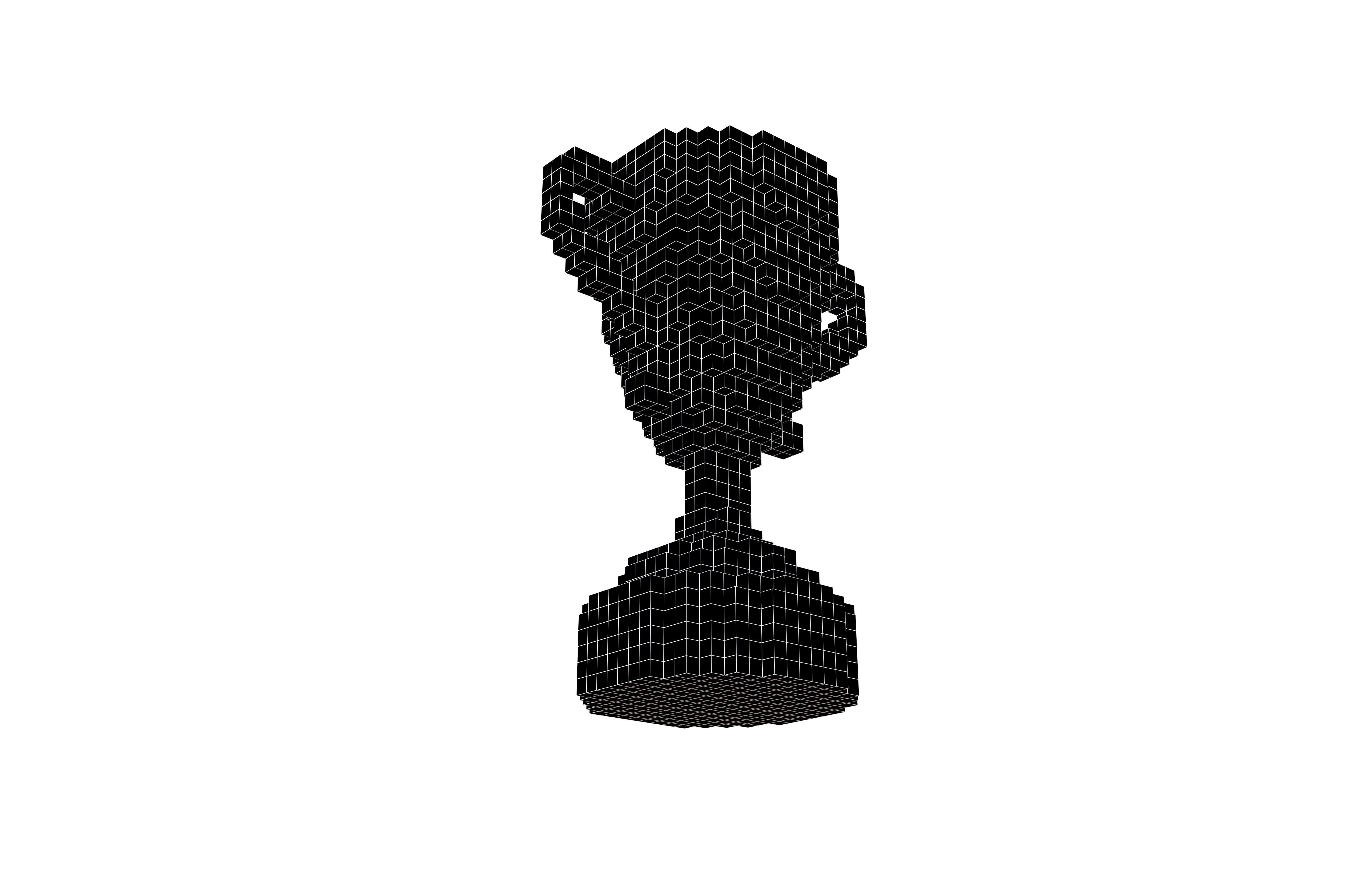 Voxel Trophy v1 001 Low-poly 3D model_7