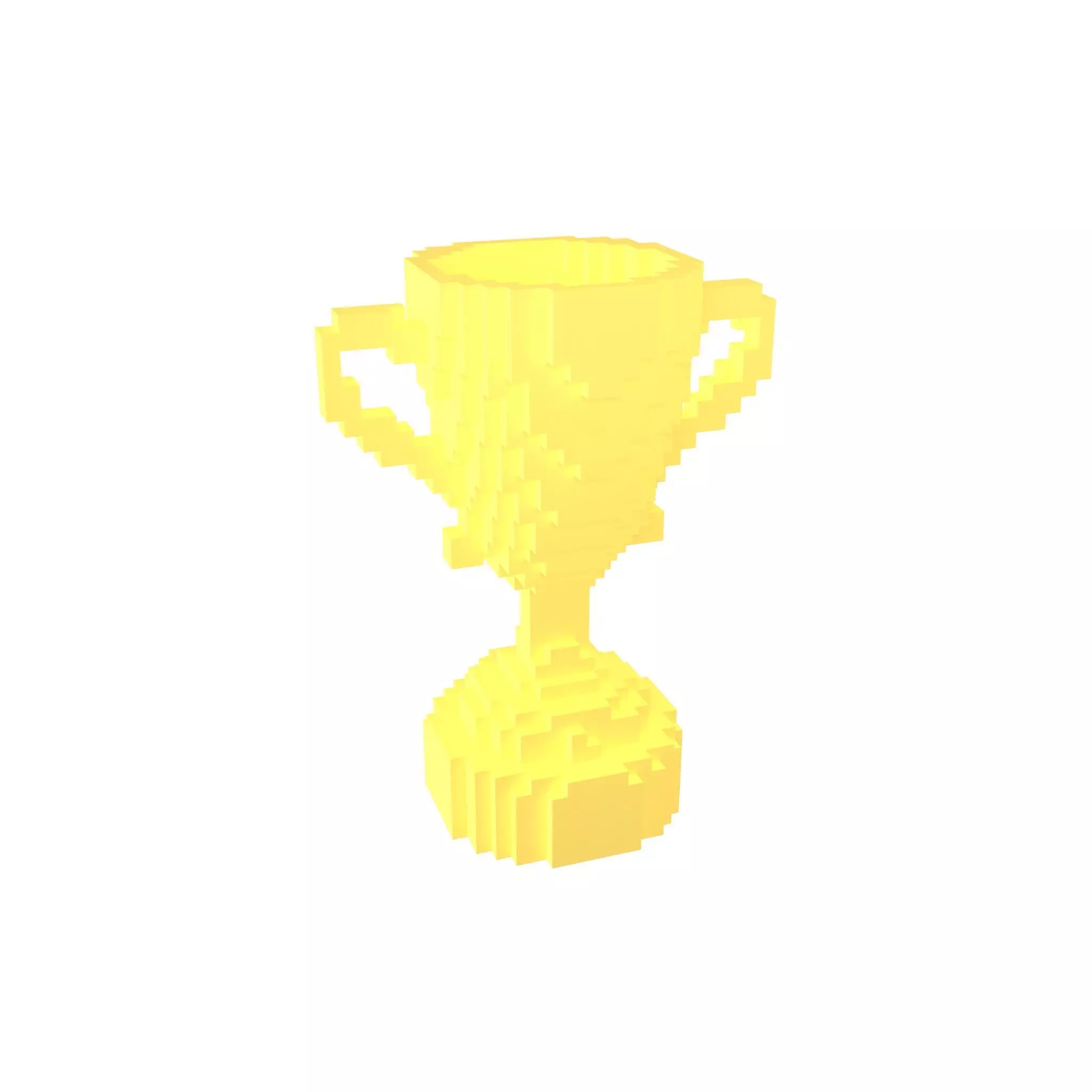 Voxel Trophy v1 001 Low-poly 3D model_0